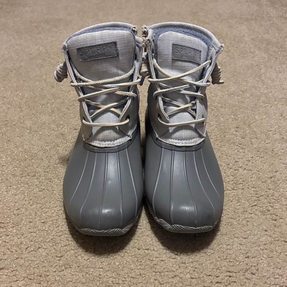 Sperry Kids Light Gray Rain Boots